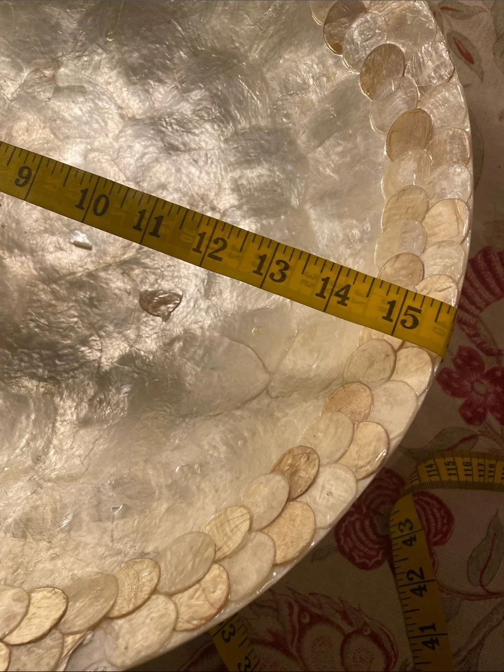 Handcrafted Mother-of-Pearl Decorative Serving Bowl - Ivory